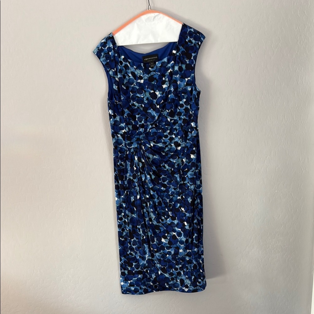 Connected Apparel Blue Embellished Midi Dress - Picture 3 of 7